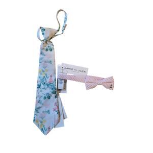 Janie and jack ties boys size 2 to 5 floral amd pinstripe ties